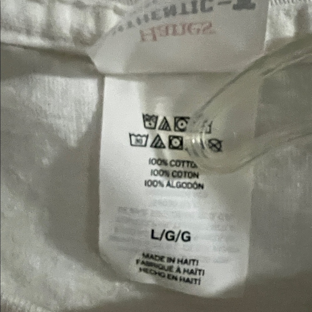Hanes White T-Shirt  "DON'T BE COLD-BLOODED" Shark Graphic Size Large - Picture 4 of 4